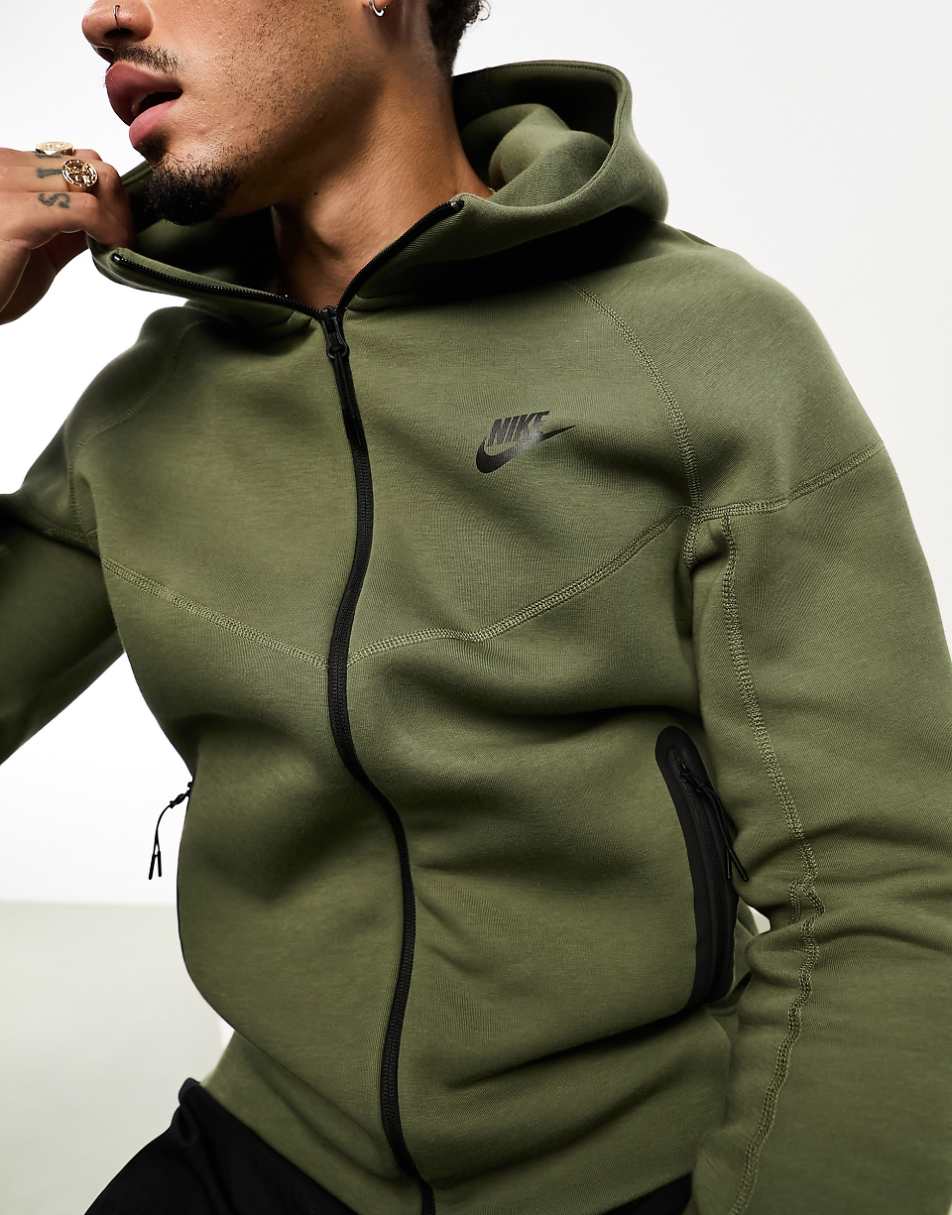 Nike Tech Fleece Full Zip Set |Army Green