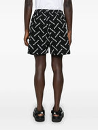 Balenciaga Logo Print Shorts |Black